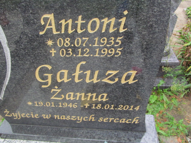 Żanna Gałuza 1946 Żagań - Grobonet - Wyszukiwarka osób pochowanych