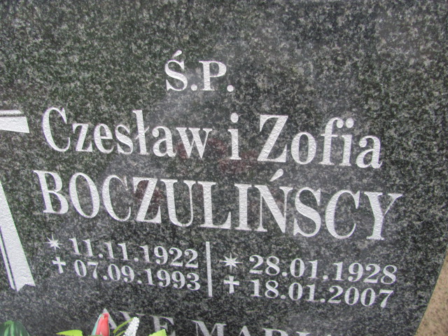 Zofia Boczulińska 1928 Żagań - Grobonet - Wyszukiwarka osób pochowanych
