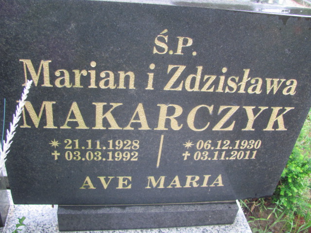 Marian Makarczyk 1928 Żagań - Grobonet - Wyszukiwarka osób pochowanych