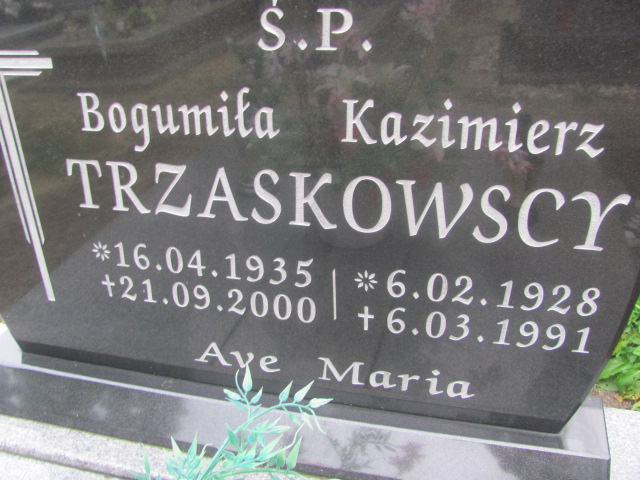 Bogumiła Trzaskowska  1935 Żagań - Grobonet - Wyszukiwarka osób pochowanych