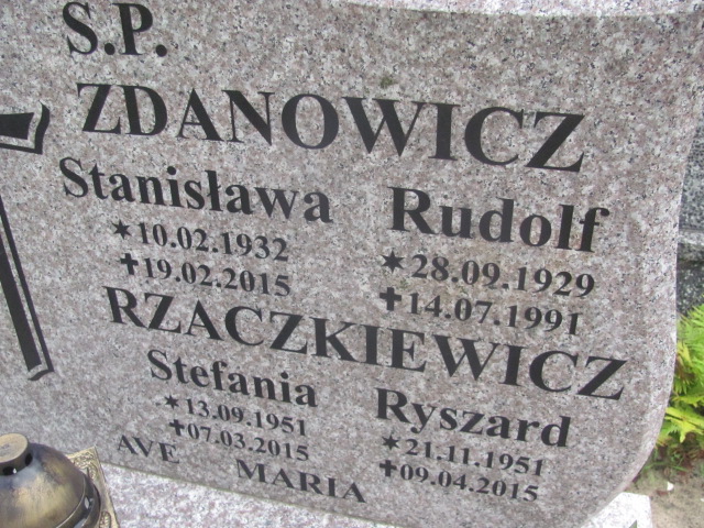 Ryszard Rzaczkiewicz 1951 Żagań - Grobonet - Wyszukiwarka osób pochowanych