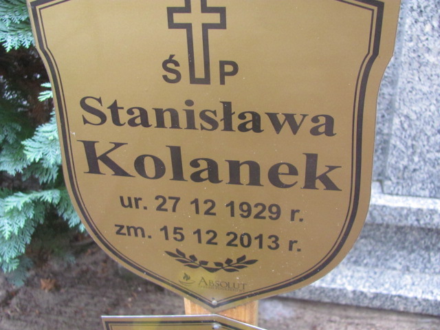 Stanisława Kolanek  1929 Żagań - Grobonet - Wyszukiwarka osób pochowanych