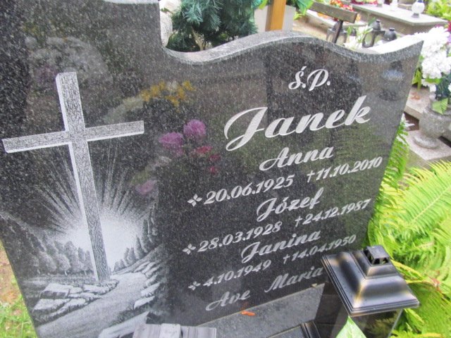 Józef Janek 1928 Żagań - Grobonet - Wyszukiwarka osób pochowanych
