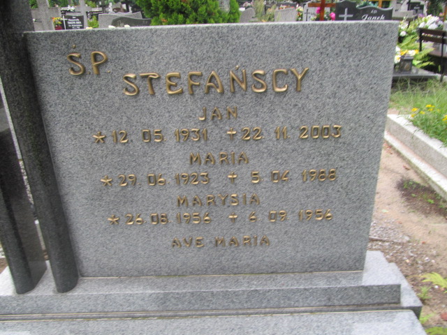 Maria Stefańska 1923 Żagań - Grobonet - Wyszukiwarka osób pochowanych