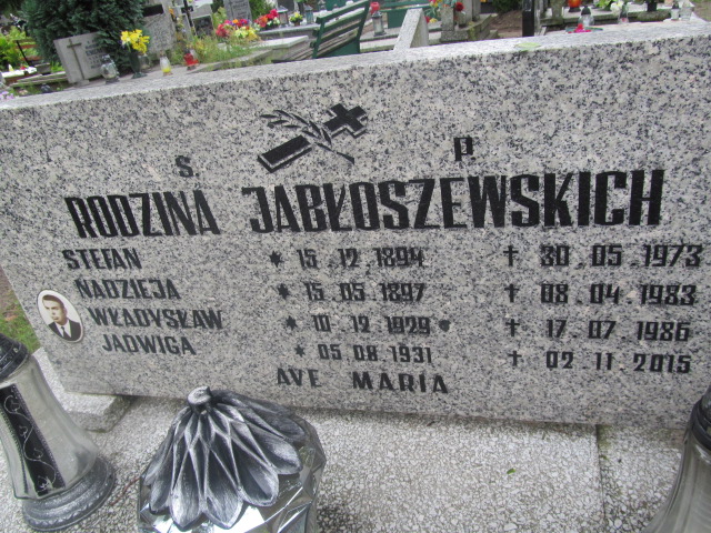 Stefan Jabłoszewski 1894 Żagań - Grobonet - Wyszukiwarka osób pochowanych