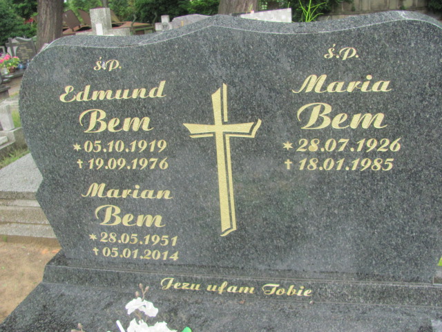 Maria Bem 1926 Żagań - Grobonet - Wyszukiwarka osób pochowanych