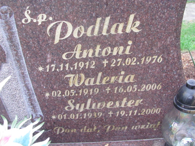 Marianna Podlak 1952 Żagań - Grobonet - Wyszukiwarka osób pochowanych