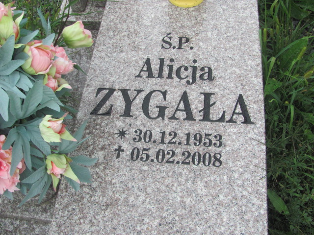 Alicja Zygała 1953 Żagań - Grobonet - Wyszukiwarka osób pochowanych