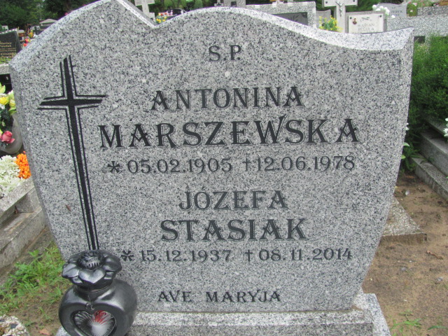 Józefa Stasiak 1937 Żagań - Grobonet - Wyszukiwarka osób pochowanych