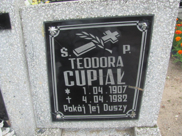 Teodora Cupiał 1907 Żagań - Grobonet - Wyszukiwarka osób pochowanych
