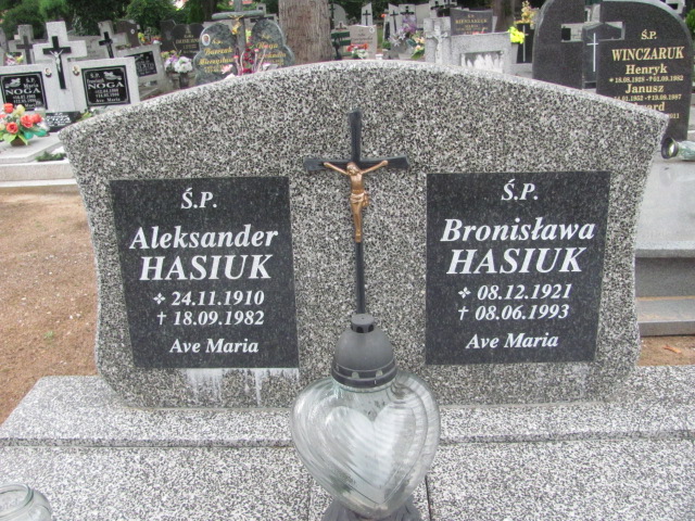 Grób Bronisława Hasiuk