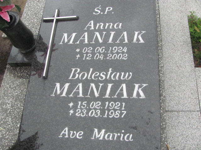 Urszula Maniak 1951 Żagań - Grobonet - Wyszukiwarka osób pochowanych