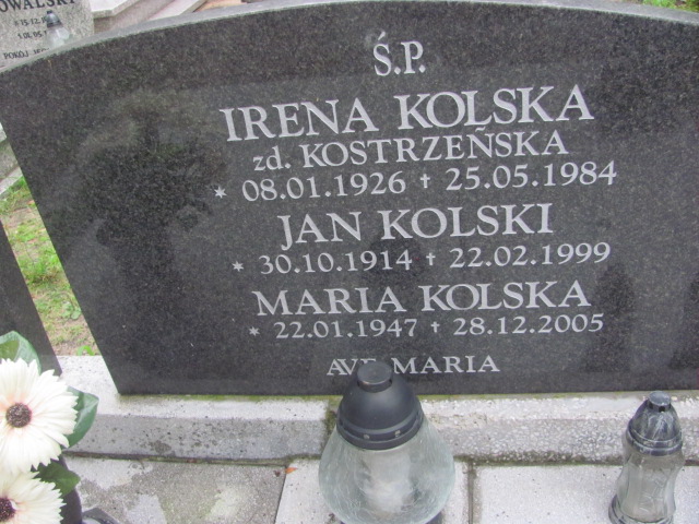 Irena Kolska 1926 Żagań - Grobonet - Wyszukiwarka osób pochowanych