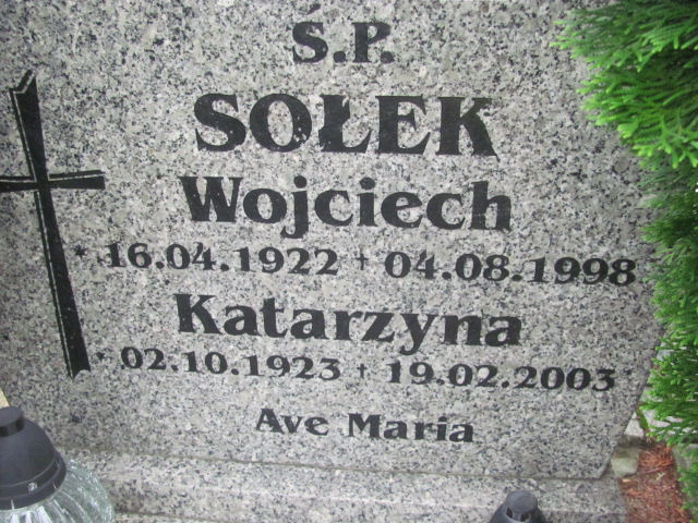 Katarzyna Sołek 1923 Żagań - Grobonet - Wyszukiwarka osób pochowanych