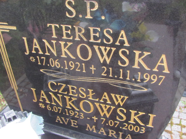 Teresa Jankowska 1921 Żagań - Grobonet - Wyszukiwarka osób pochowanych