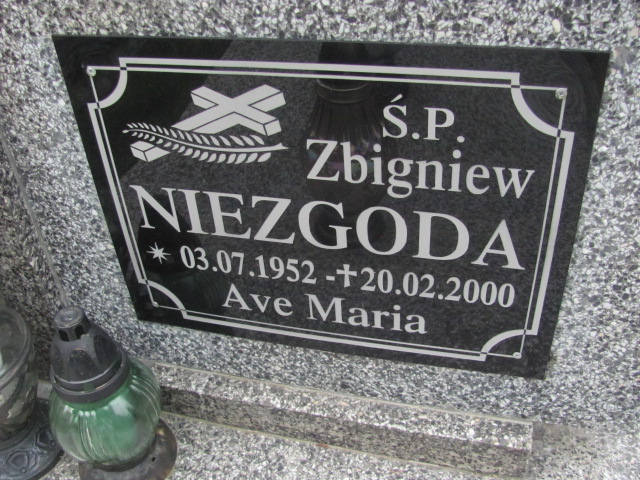 Zbigniew Niezgoda 1952 Żagań - Grobonet - Wyszukiwarka osób pochowanych