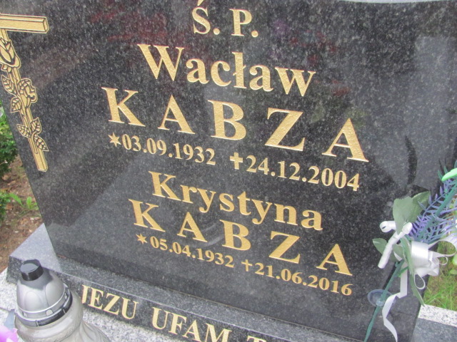 Wacław Kabza 1932 Żagań - Grobonet - Wyszukiwarka osób pochowanych