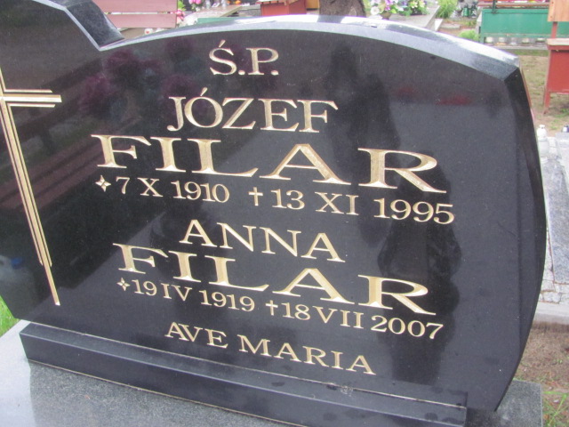 Józef Filar 1910 Żagań - Grobonet - Wyszukiwarka osób pochowanych