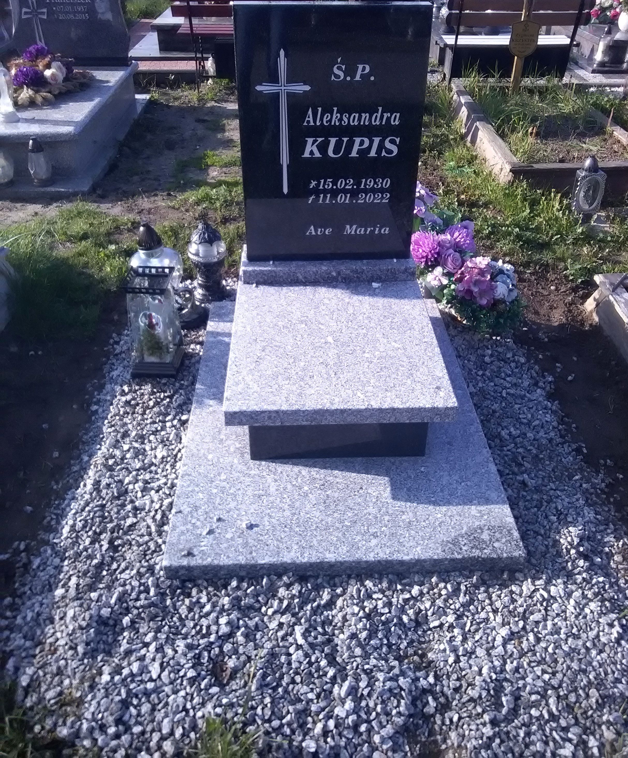Aleksandra Kupis 1930 Żagań - Grobonet - Wyszukiwarka osób pochowanych