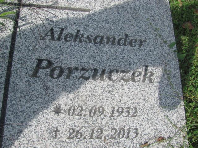 Aleksander Porzuczek 1932 Żagań - Grobonet - Wyszukiwarka osób pochowanych