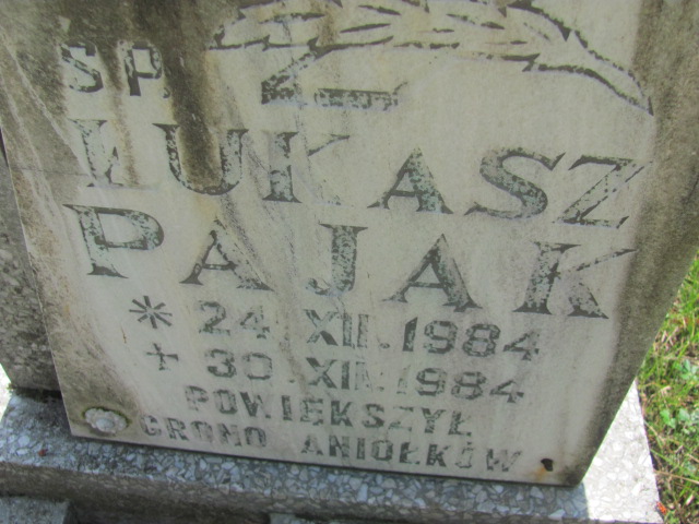 Łukasz Pająk 1984 Żagań - Grobonet - Wyszukiwarka osób pochowanych