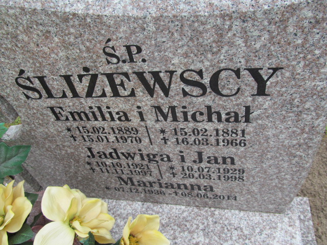 Grób Marianna Śliżewska