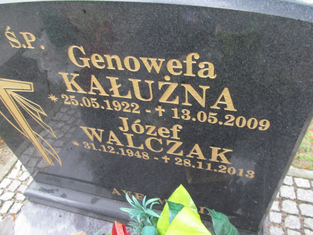 Genowefa Kałużna 1922 Żagań - Grobonet - Wyszukiwarka osób pochowanych