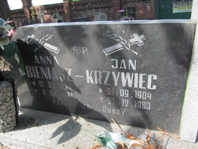 Jan Bieniasz Krzywiec 1904 Żagań - Grobonet - Wyszukiwarka osób pochowanych